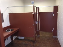 Scranton Products Solid Plastic HDPE Vanity, Toilet Partition - BC Parks - Tyhee Provincial Park